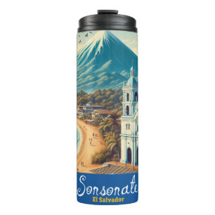 El Salvador Sonsonate Travel Vintag Retro Thermosbecher