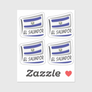El Salvador Stolz X Flagge Aufkleber