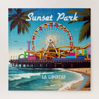 El Salvador Sunset Park Reise Vintage Retro