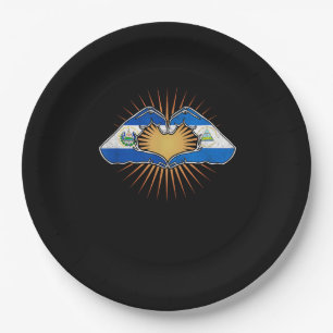El Salvador und Nicaragua Pappteller