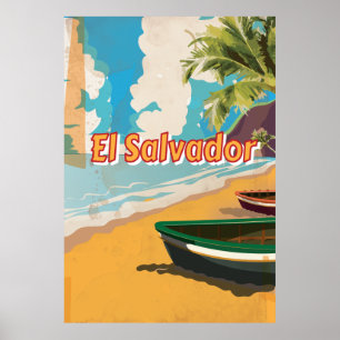 El Salvador vacances Vintages Poster