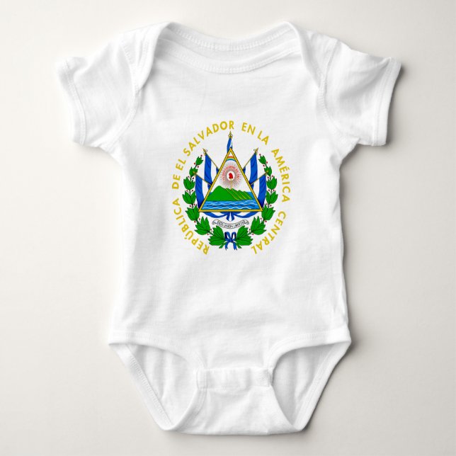 El Salvador Wappen Baby Strampler (Vorderseite)