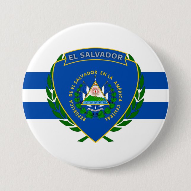El Salvador-Wappen Button (Vorderseite)