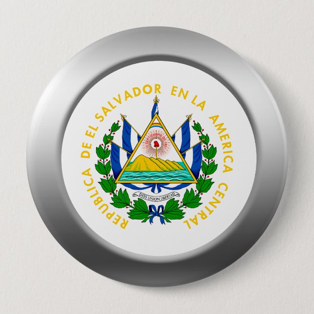 El Salvador-Wappen Button (Vorderseite)