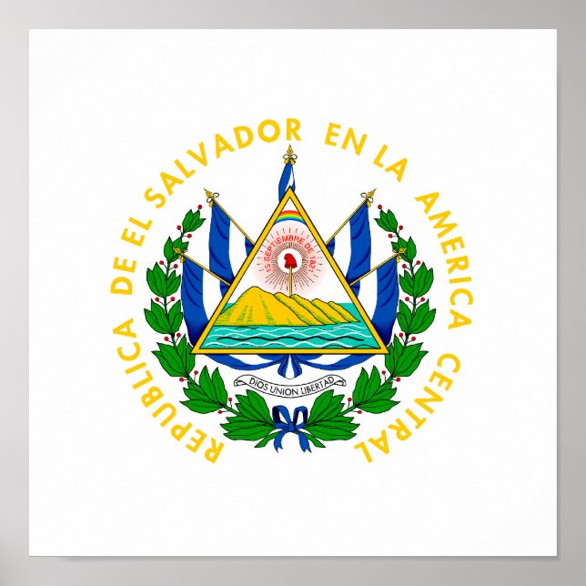 El Salvador-Wappen Poster (Vorne)