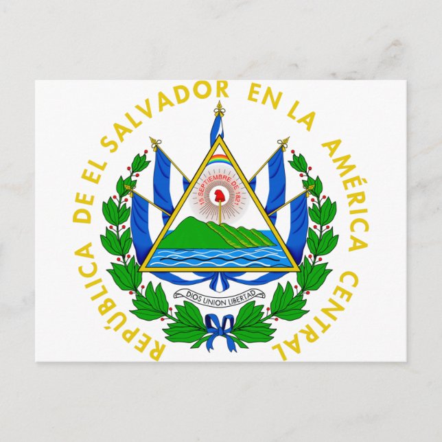 El Salvador-Wappen Postkarte (Vorderseite)