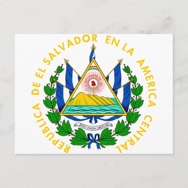 El Salvador Wappen SV Postkarte (Vorderseite)