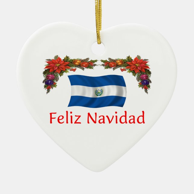El Salvador Weihnachten Keramikornament (Vorne)