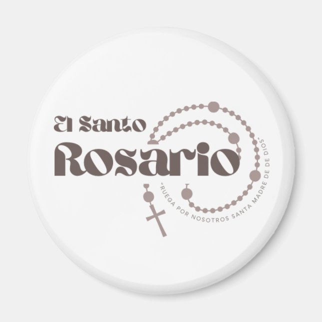 El Santo Rosario Magnet (Vorne)