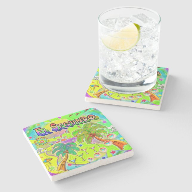 El Segundo Mind Focus Coaster Steinuntersetzer (Seitenansicht)