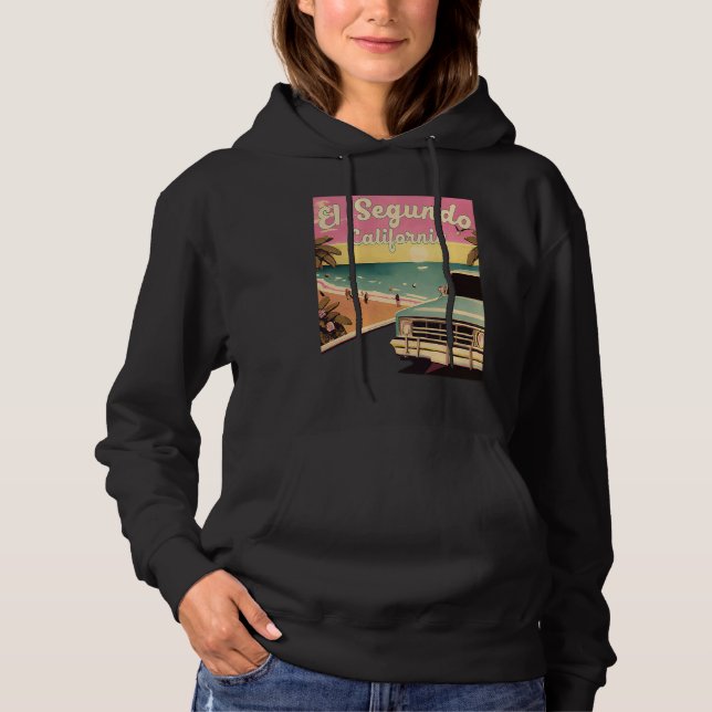 El Segundo Retro Beach Vacation Souvenir El Segund Hoodie (Vorderseite)