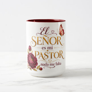 El Señor es mi Pastor Nada me Falta | Spanischer C Zweifarbige Tasse