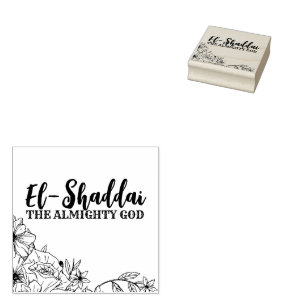 El-Shaddai Hebräische Namen Gottes Typografie Gummistempel
