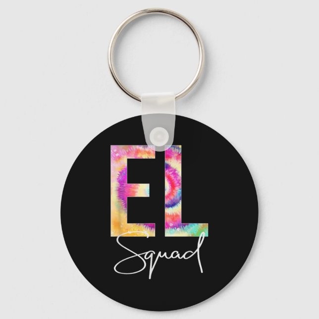 El Squad Tie Dye Back To School Women Appreciation Schlüsselanhänger (Vorderseite)