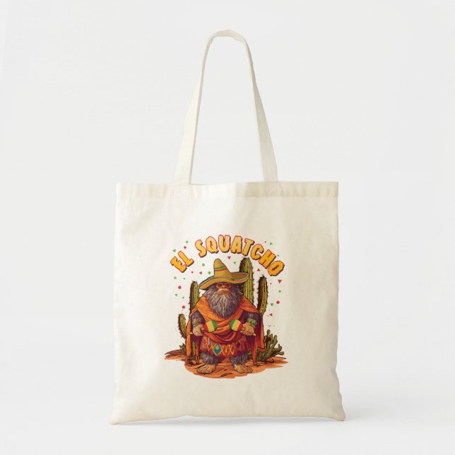 El Squatcho Bigfoot mit Maraca, Sombrero und Ponc Tragetasche (Vorne)