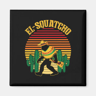 El Squatcho Bigfoot Sasquatch Lustig Cinco De Mayo Magnet
