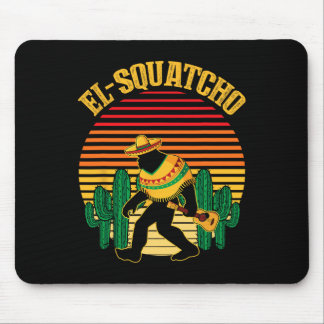 El Squatcho Bigfoot Sasquatch Lustig Cinco De Mayo Mousepad