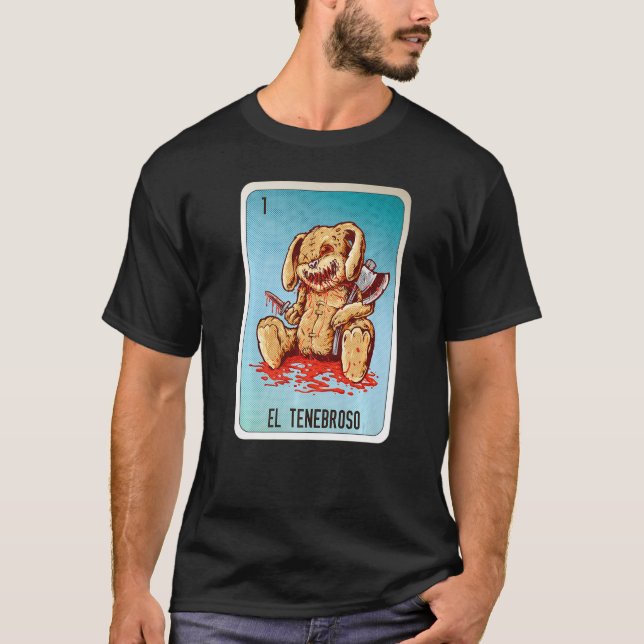 El Tenebroso Mexican Lottery Mexico Loteria Cards T-Shirt (Vorderseite)