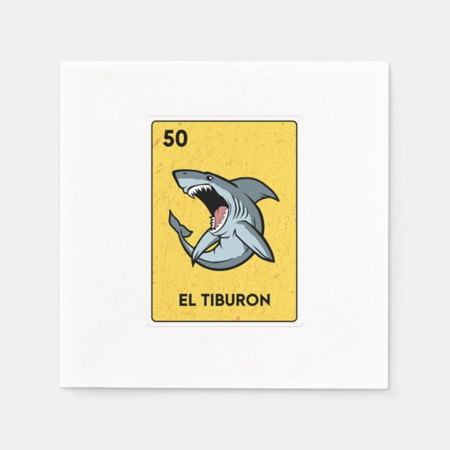 El Tiburon Mexican Lottery Bingo Gamer Casino Serviette (Vorderseite)