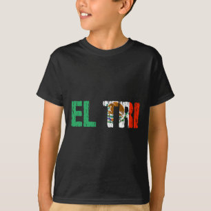 El Tri Mexiko Fußball Fan Futbol bedrucktes Flagge T-Shirt