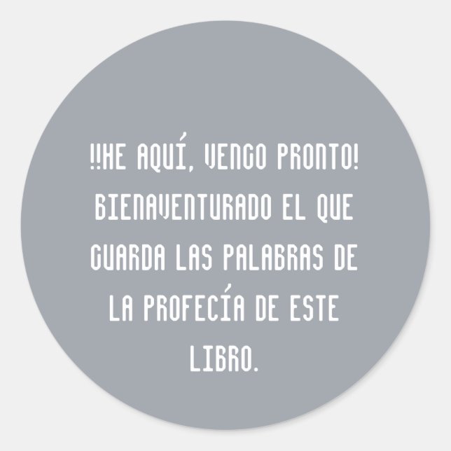 EL VIENE PRONTO Aufkleber (Vorderseite)