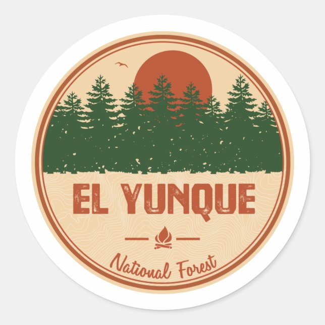 El Yunque National Forest Runder Aufkleber (Vorderseite)