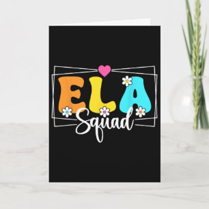 Ela Squad Lehrer Ck Zurück Zur Schule Englische Sp Karte