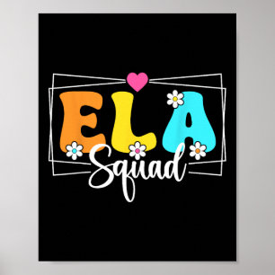 Ela Squad Lehrer Zurück zur Schule Englisch Poster