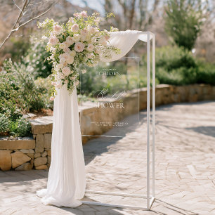 Elagant Minimal Brautparty Akryllisches Begrüßungs Acrylschild