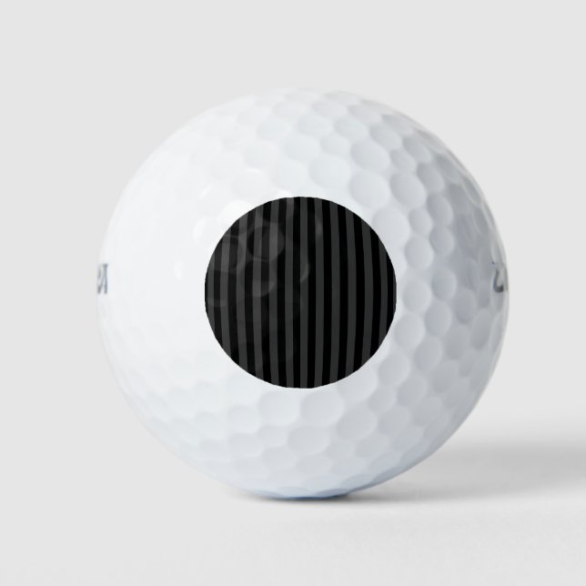 Elagnat Black & Smoky Black Vertical Stripes Golfball (Vorderseite)