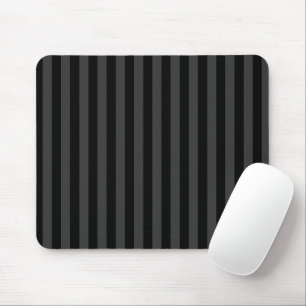 Elagnat Black & Smoky Black Vertical Stripes Mousepad
