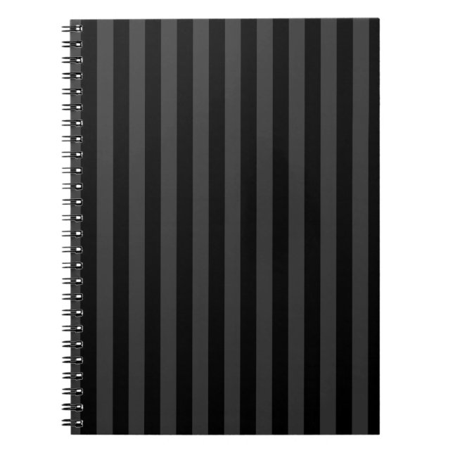 Elagnat Black & Smoky Black Vertical Stripes Notizblock (Vorderseite)