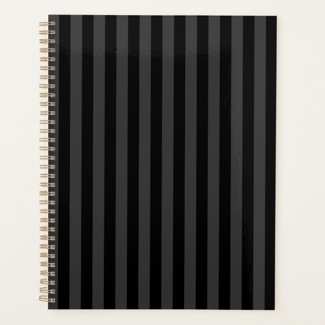 Elagnat Black & Smoky Black Vertical Stripes Planer (Vorderseite)