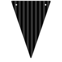Elagnat Black & Smoky Black Vertical Stripes Wimpelkette