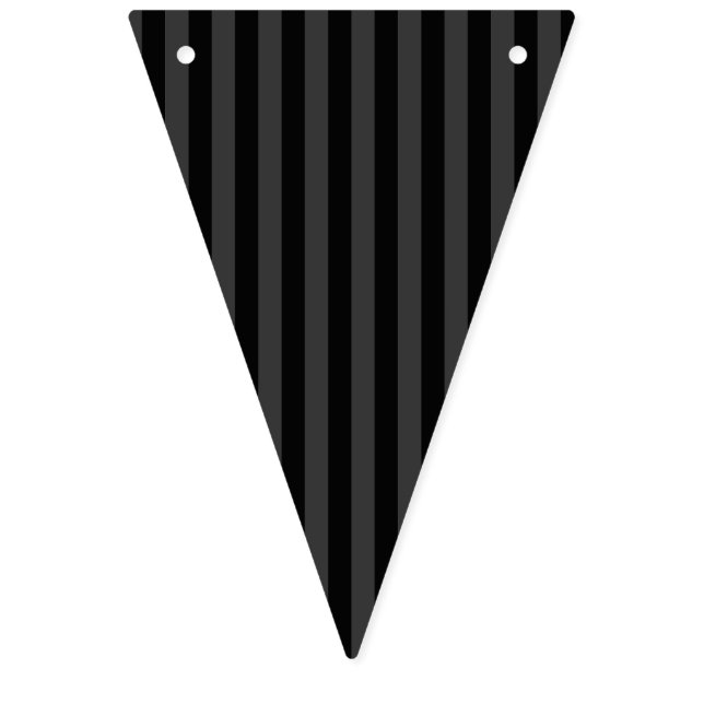 Elagnat Black & Smoky Black Vertical Stripes Wimpelkette (Erste Fahne)