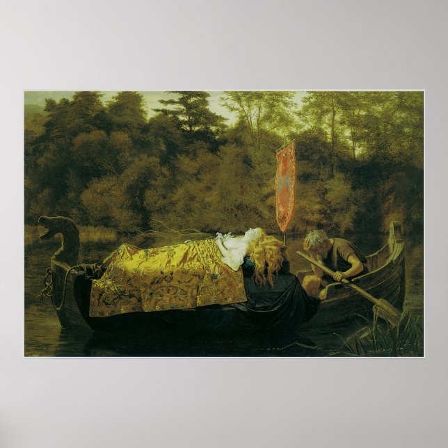 Elaine, oder The Lily Maid of Astolat, 1870 Poster (Vorne)