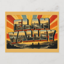 Elan Valley Wales Vintage Reise Kunst