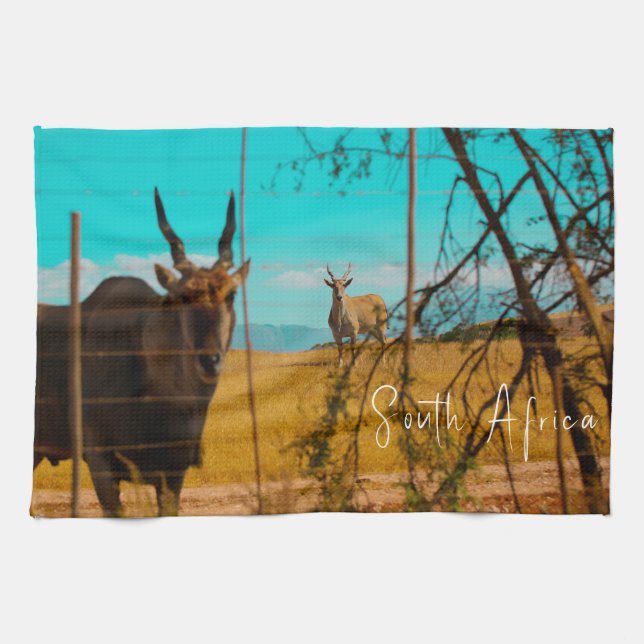 Eland Antelope Animal South Africa ZA Geschirrtuch (Horizontal)