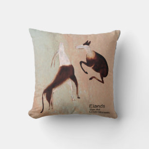 Eland. San Art Throw Pillows Kissen