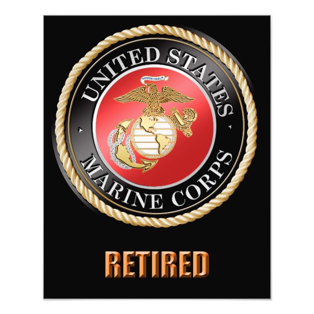 Élargissement de la photo à la retraite de l'USMC (Devant)
