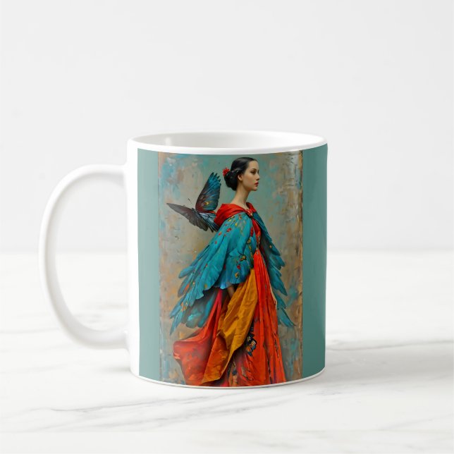 „Elaris“ - Federn des Werdens Kaffeetasse (Links)