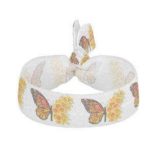 Élastique Pour Cheveux Flower Butterfly with Yellow California Poppy