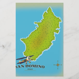 Elba Italy map travel poster Briefpapier