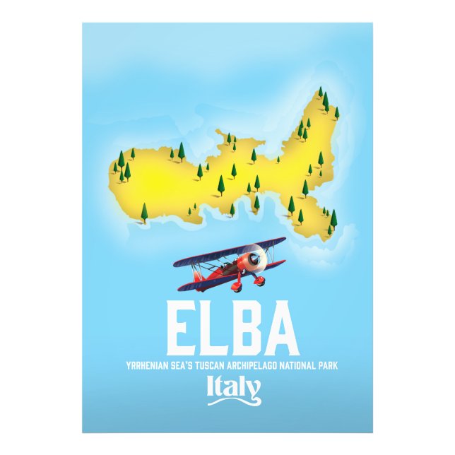 Elba, Tyrrhenisches Meer, Toskana, Italien Reisepl Fotodruck (Vorne)