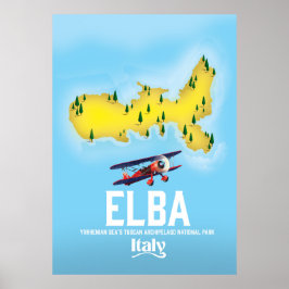 Elba, Tyrrhenisches Meer, Toskana, Italien Reisepl Poster
