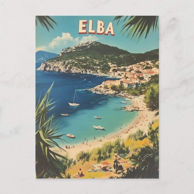 Elba Vintag Postkarte (Vorderseite)