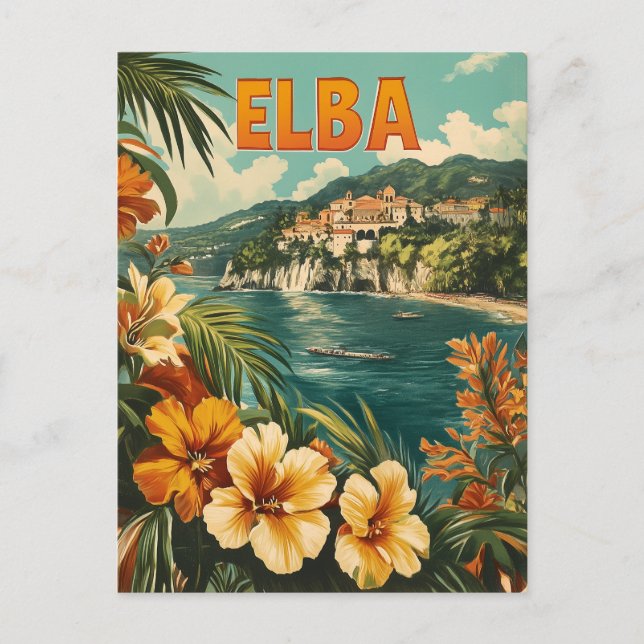 Elba Vintage Postkarte (Vorderseite)
