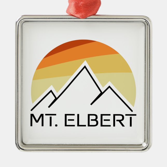Elbert Colorado Retro Ornament Aus Metall (Vorne)