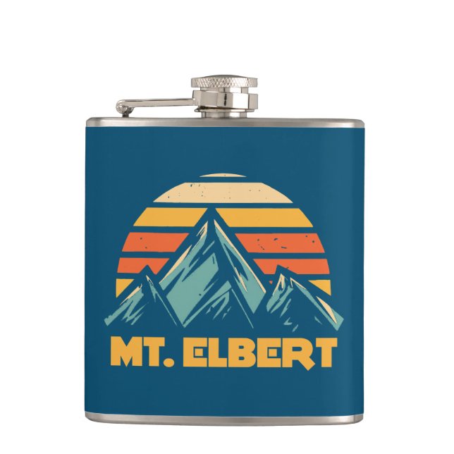 Elbert Colorado Retro Turquoise Flachmann (Vorderseite)