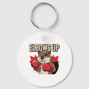 Elbows up Beaver Boxing Proud Kanadier starke Cana Schlüsselanhänger